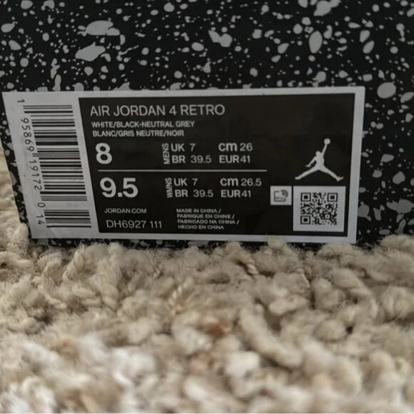 Air Jordan retro4 military black size 8m 9.5w - Picture 9 of 9